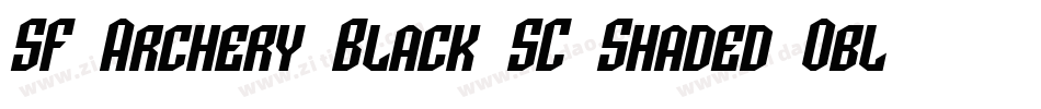 SF Archery Black SC Shaded Oblique字体转换
